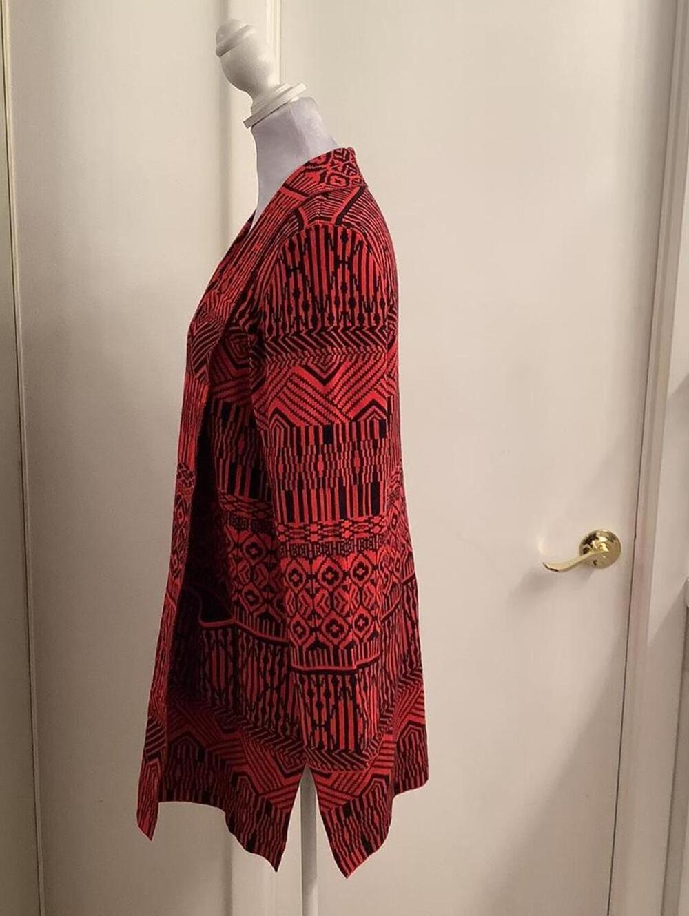 Ruby Rd. Women's Red and Multi Cardigan - Picture 4 of 6